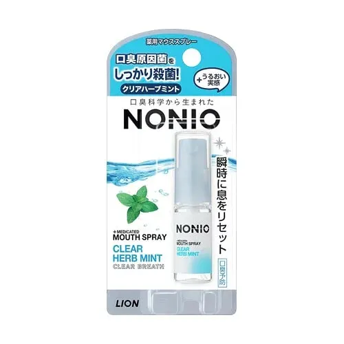 Спрей-освежитель дыхания, вкус мяты и трав, Lion Nonio Mouth Spray Clear Herb Mint, 5ml