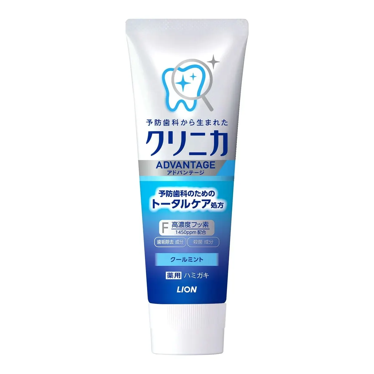 Зубная паста комплексного действия со вкусом охлаждающей мяты, Lion Clinica Advantage Cool Mmint Vertical Toothpaste, 130g