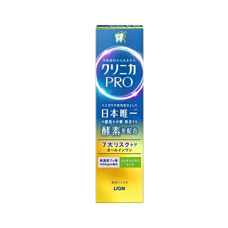 Зубная паста энзимная, профилактика кариеса, цитрусово-мятный вкус, Lion Clinica Pro All-in-One Toothpaste Rich Citrus Mint, 95g