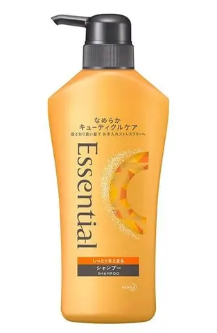 Kao Essential Moist and Smooth Shampoo Pump, 480ml