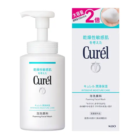 Curél пенка для умывания Intensive Moisture Care, большой флакон 300 мл