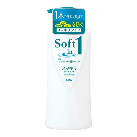 Lion Soft in One Shampoo Refreshing Deodorant Type Pump, 520ml