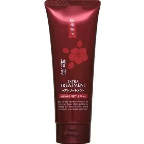 Маска-бальзам для волос, восстанавливающая, с маслом камелии, Kumano Yushi Four Seasons Camellia Oil Extra Hair Treatment, 230g