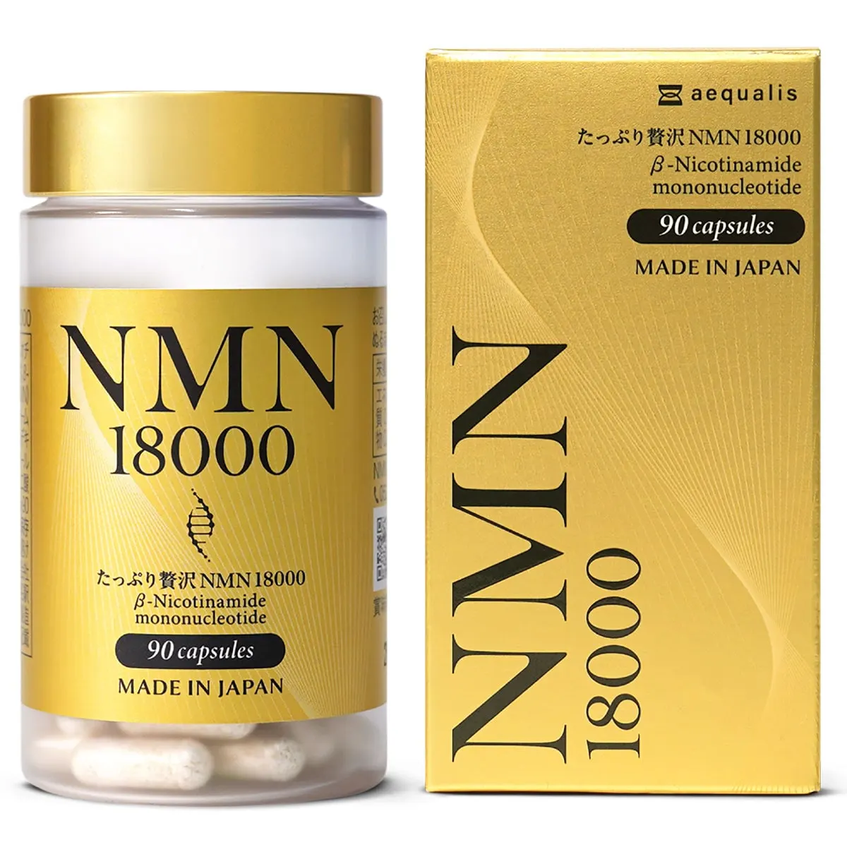 aequalis NMN 18000 с плацентой, 90 капсул
