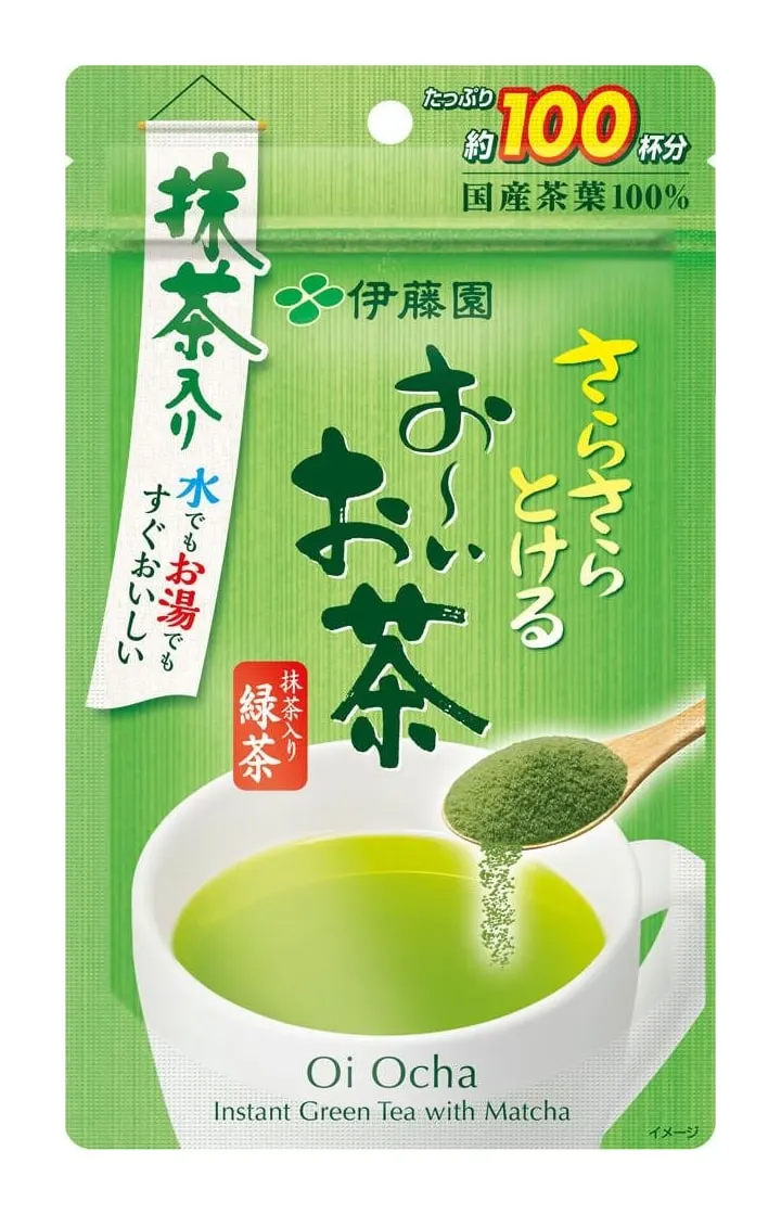 Itoen Oi Ocha instant green tea with matcha, 80 g
