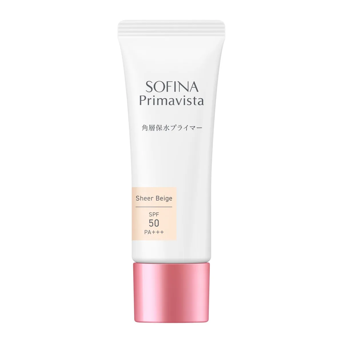 SOFINA Primavista Moisture Primer, влагоудерживающий праймер для рогового слоя, Sheer Beige, SPF50 PA+++, 25 г