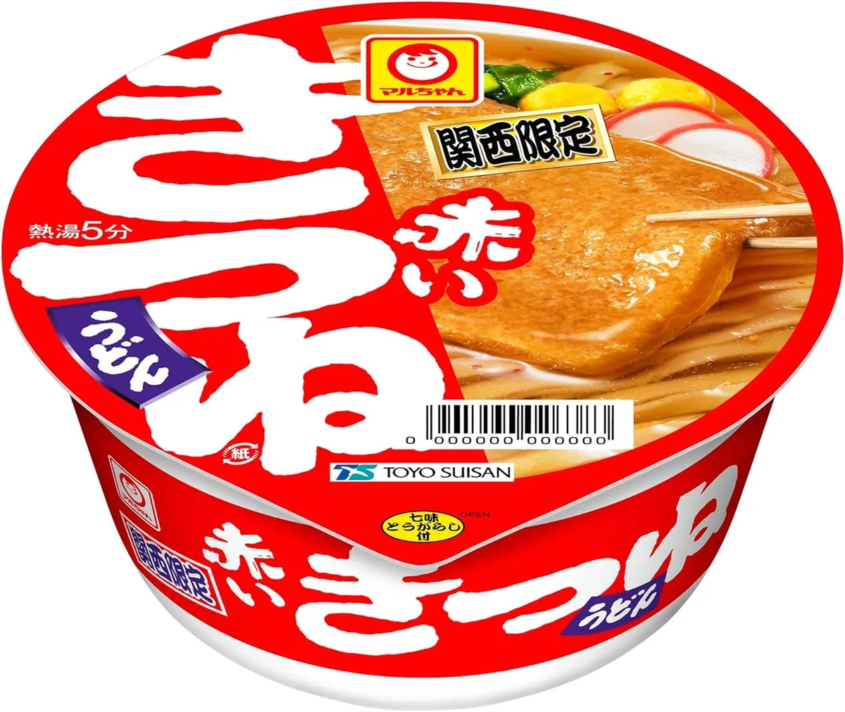 Maruchan Akai Kitsune Udon, лапша быстрого приготовления, 96 г (версия Кансай)