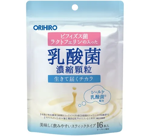 Комплекс молочнокислых бактерий: бифидобактерии и лактоферин, Orihiro Lactic Acid Bacteria Concentrate Granules (Contains Lactoferrin), 16g