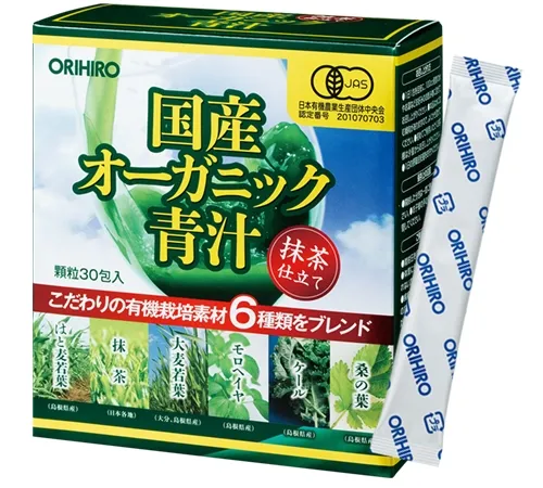 Зелёный сок Аодзиру, Orihiro Japanese Organic Green Juice, 30 саше