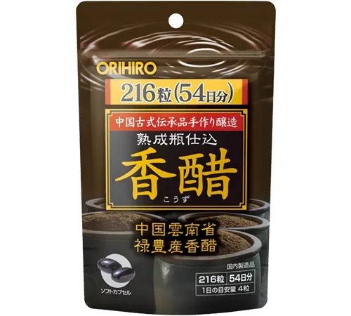 Бурый рисовый уксус в капсулах, Orihiro Vinegar Capsules Value Pack, 216шт