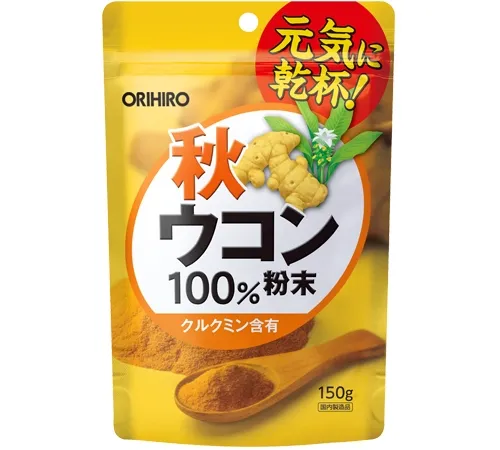 Экстракт куркумы в порошке (укон), Orihiro Autumn Turmeric Powder 100%, 150g