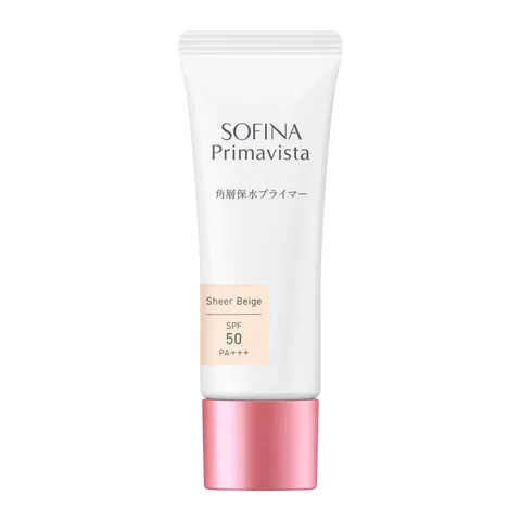 SOFINA Primavista Moisture Primer, влагоудерживающий праймер для рогового слоя, Sheer Beige, SPF50 PA+++, 25 г