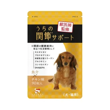 Uchi no Kazoku Kansetsu Support, добавка для суставов собак и кошек, 90 таблеток