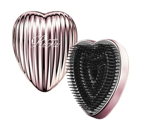 ReFa Heart Brush Ray, щётка для волос с зеркальной крышкой, розовое золото