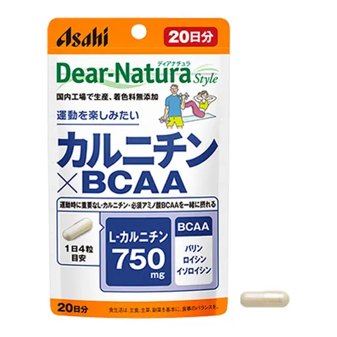 Dear-Natura Carnitine x BCAA: L-carnitine with BCAA (valine, leucine, isoleucine) for sport & activity, 80 capsules (20 days)