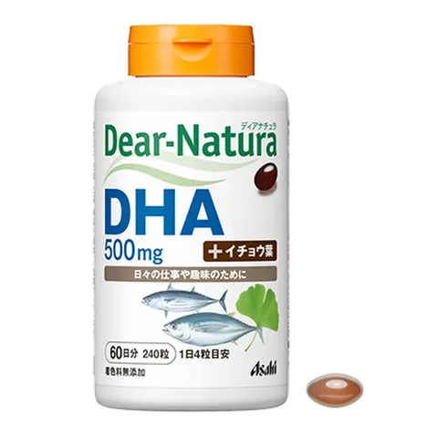 Dear-Natura DHA: DHA with EPA and ginkgo biloba extract from tuna and bonito fish oil, 240 capsules (60 days)