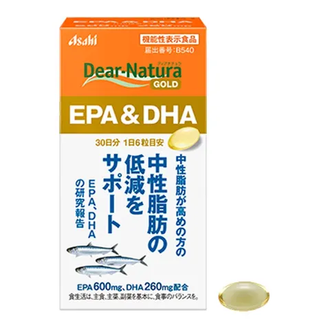 Dear-Natura Gold EPA & DHA: omega-3 fish oil for elevated triglycerides, 180 capsules (30 days)
