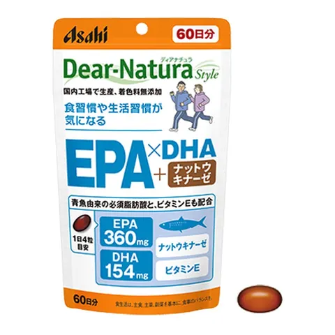 Dear-Natura EPA×DHA+Nattokinase: omega-3 fish oil for those who dislike blue-back fish, 80 capsules (20 days)