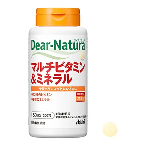 Dear-Natura Multivitamin & Mineral: 12 vitamins, 9 minerals, 200 tablets (50 days)