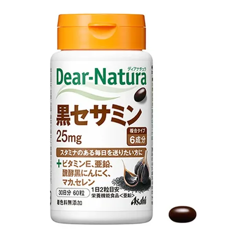Dear-Natura Black Sesamin: Sesamin with Zinc, Vitamin E & Maca, 60 tablets (30 days)