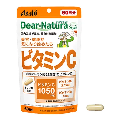 Dear-Natura Vitamin C Pouch: 1050mg vitamin C with B2 and B6, 120 tablets (60 days)