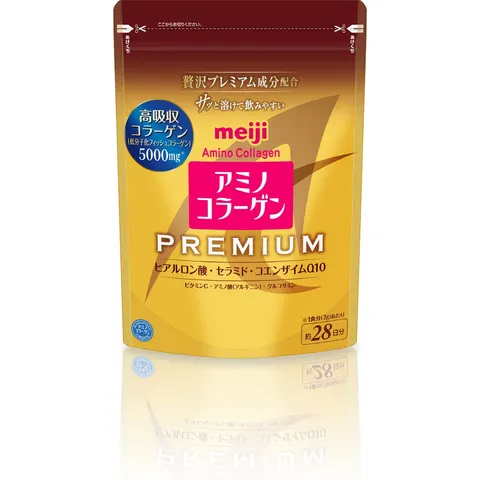 Meiji Amino Collagen Premium, амино-коллаген в порошке премиум, 196 г