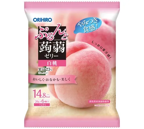 Orihiro Purunto Konjac Jelly Pouch White Peach