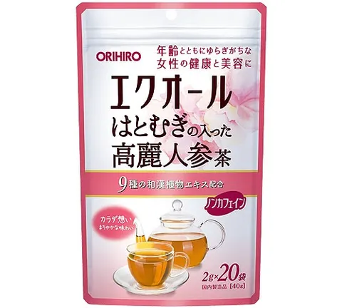 Orihiro Korean ginseng tea with equol barley