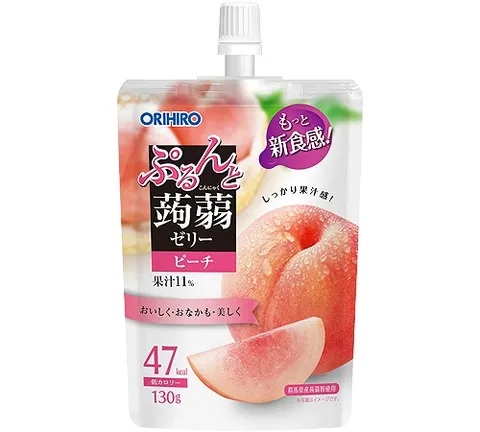 Orihiro Purunto Konjac Jelly Standing Peach, 130g