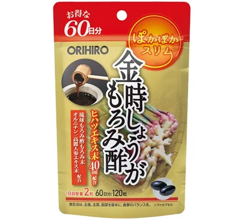 Orihiro Kintoki Ginger Moromi Vinegar Capsules, Value Pack, 120 Capsules