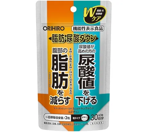 Orihiro functional food fat and uric acid reduction 30 tablets