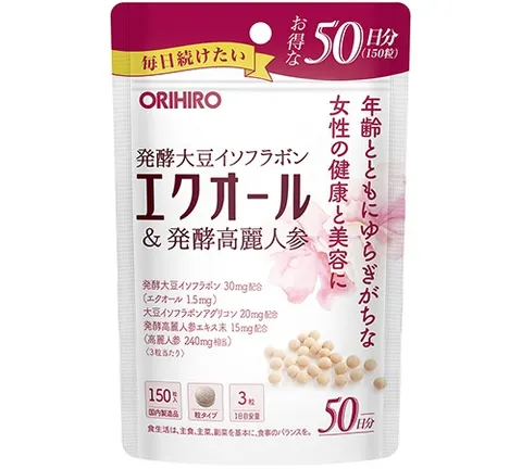 Orihiro Equol & Fermented Korean Ginseng Value Pack 150 Tablets