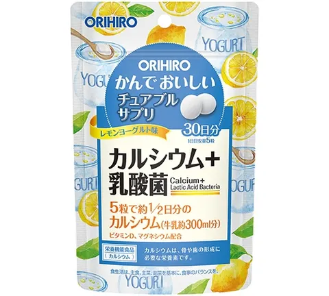 Orihiro Chewable Supplement Calcium Lemon Yogurt Flavor